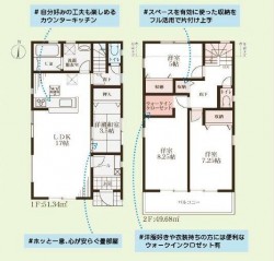 新築戸建て 3号棟 設計・建築性能評価W取得! 長期優良住宅! 南向き! 駐車並列2台可!
