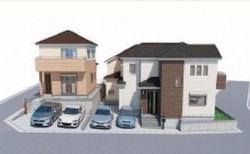 新築戸建て　１号棟　地震に強い家！　北×西の角地！