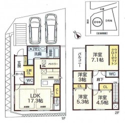 新築戸建て　２号棟　長期優良住宅！　耐震等級３取得！　ＬＤＫ床暖房！　駐車２台可！　ＺＥＨ住宅！